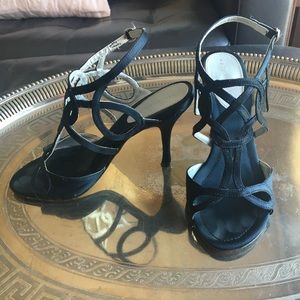 Kate Preston Black Strappy Heels